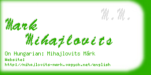 mark mihajlovits business card